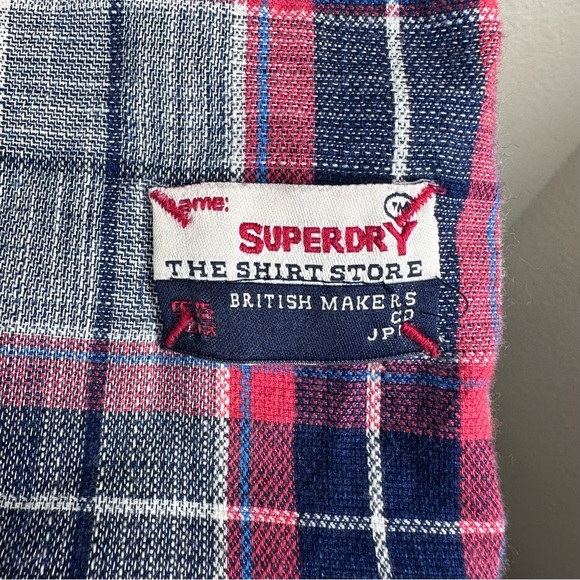 Superdry Plaid Long Sleeve Shirt XXL EUC - Picture 7 of 9